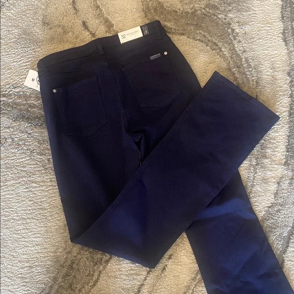 7 For All Mankind Kimmie Tall Bootcut Jeans,navy (dk moonlight bay)32 X 36 - Picture 5 of 12